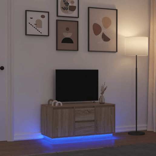 Móvel de TV - Modulo de TV - Armário de TV com luzes LED 100x41x50 cm carvalho sonoma
