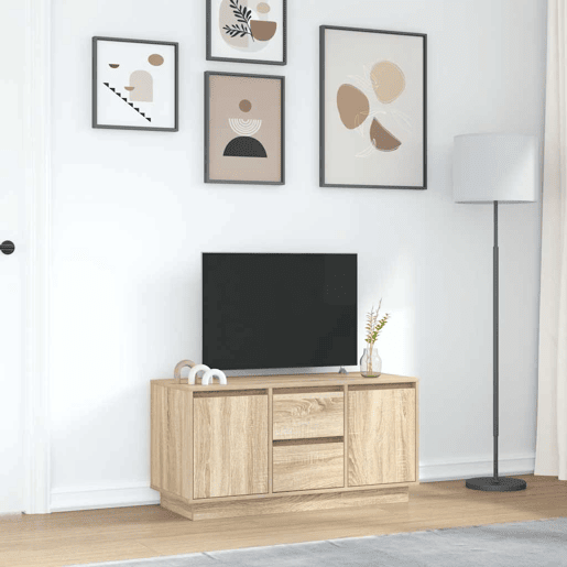 Móvel de TV - Modulo de TV - Armário de TV com luzes LED 100x41x50 cm carvalho sonoma