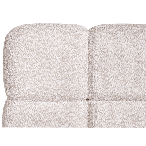 Cama baú Bouclé BASTON 160 x 200 cm Creme claro