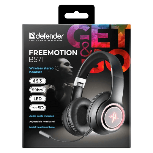 Auriculares com microfone para Vídeojogos Defender DEFENDER FREEMOTION B571 Auriculares com microfone para Vídeojogos Defender DEFENDER FREEMOTION B571