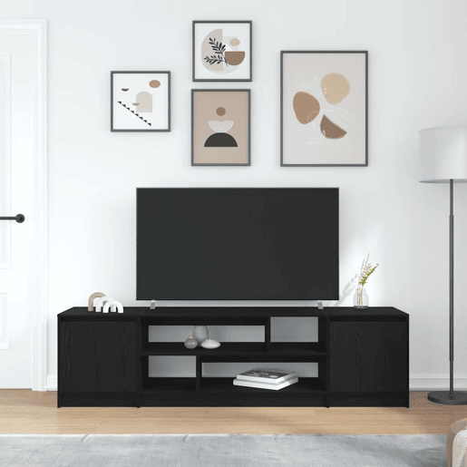 Móvel de TV - Modulo de TV - Armário de TV 188,5x41x50 cm derivados de madeira carvalho preto