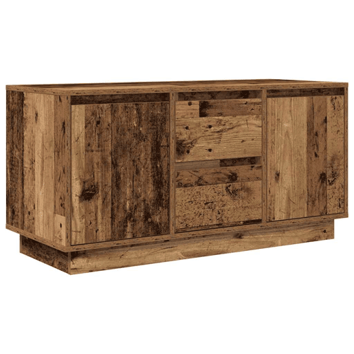 Móvel de TV - Modulo de TV - Armário de TV com luzes LED 100x41x50 cm madeira velha