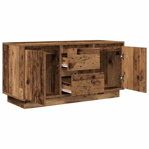 Móvel de TV - Modulo de TV - Armário de TV com luzes LED 100x41x50 cm madeira velha