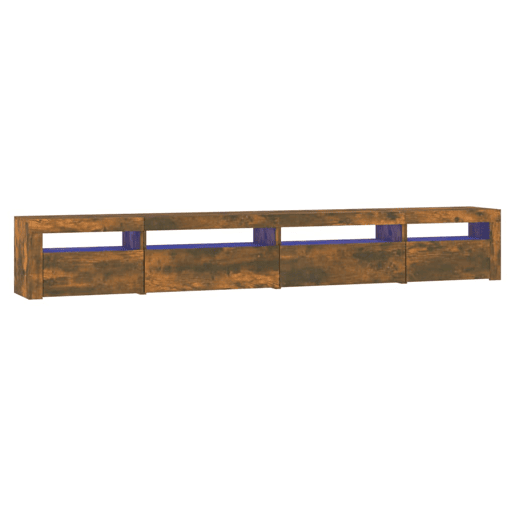 Móvel de TV - Modulo de TV - Armário de TV com luzes LED 270x35x40 cm carvalho fumado Móvel de TV - Modulo de TV - Armário de TV com luzes LED 270x35x40 cm carvalho fumado