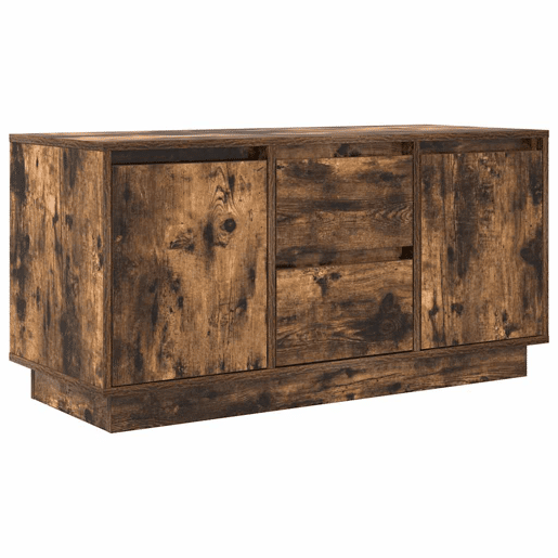 Móvel de TV - Modulo de TV - Armário de TV com luzes LED 100x41x50 cm carvalho fumado