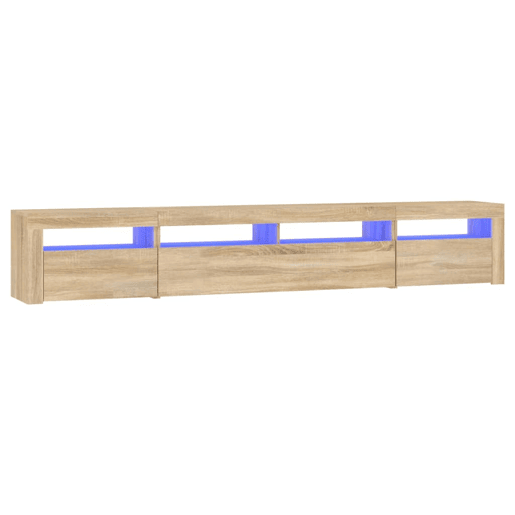 Móvel de TV - Modulo de TV - Armário de TV com luzes LED 240x35x40 cm carvalho sonoma