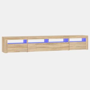 Móvel de TV - Modulo de TV - Armário de TV com luzes LED 240x35x40 cm carvalho sonoma
