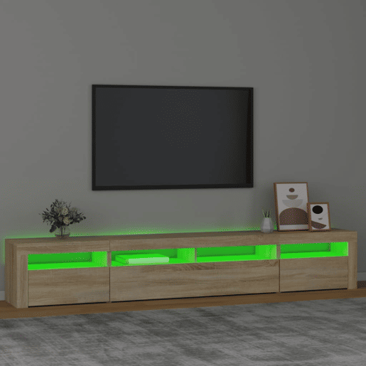 Móvel de TV - Modulo de TV - Armário de TV com luzes LED 240x35x40 cm carvalho sonoma