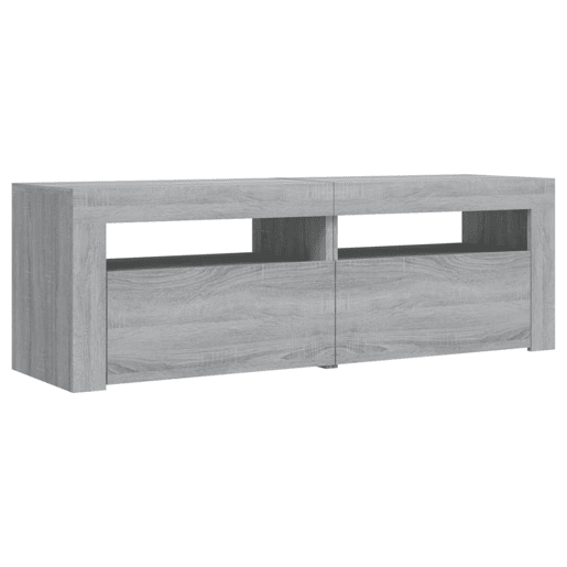 Móvel de TV - Modulo de TV - Armário de TV com luzes LED 120x35x40 cm cinzento sonoma