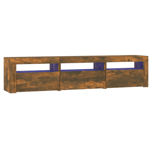 Móvel de TV - Modulo de TV - Armário de TV com luzes LED 180x35x40 cm carvalho fumado