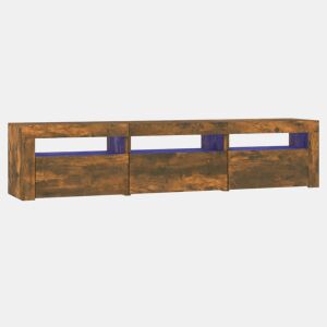 Móvel de TV - Modulo de TV - Armário de TV com luzes LED 180x35x40 cm carvalho fumado