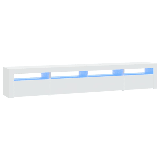 Móvel de TV - Modulo de TV - Armário de TV com luzes LED 240x35x40 cm branco