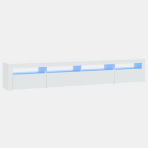 Móvel de TV - Modulo de TV - Armário de TV com luzes LED 240x35x40 cm branco