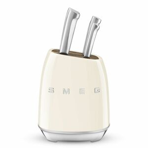 Conjunto de Facas de Cozinha e Suporte Smeg KBSF02CR Creme Aço inoxidável