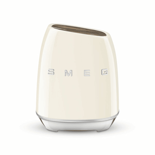 Conjunto de Facas de Cozinha e Suporte Smeg KBSF02CR Creme Aço inoxidável