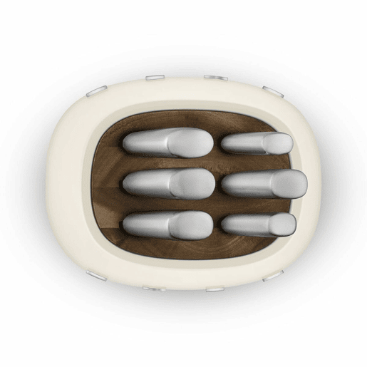 Conjunto de Facas de Cozinha e Suporte Smeg KBSF02CR Creme Aço inoxidável