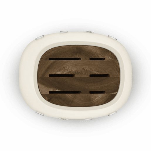 Conjunto de Facas de Cozinha e Suporte Smeg KBSF02CR Creme Aço inoxidável