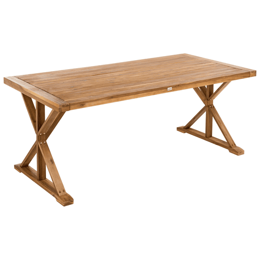 Mesa de refeição de jardim CALABRITTO 91 cm 184 cm Madeira de acácia Castanho