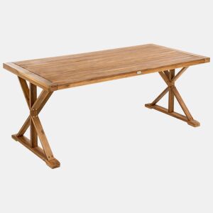 Mesa de refeição de jardim CALABRITTO 91 cm 184 cm Madeira de acácia Castanho