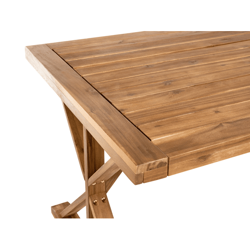 Mesa de refeição de jardim CALABRITTO 91 cm 184 cm Madeira de acácia Castanho