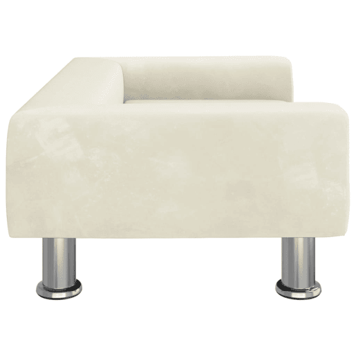 Sofá infantil - Sofá para crianças 70x45x26,5 cm veludo cor creme