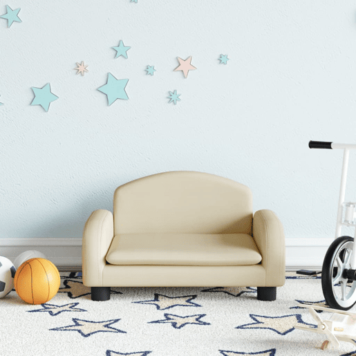 Sofá infantil - Sofá para crianças 50x40x30 cm tecido cor creme