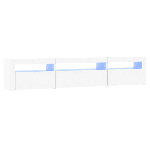 Móvel de TV - Modulo de TV - Armário de TV com luzes LED 195x35x40 cm branco
