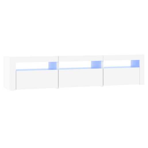 Móvel de TV - Modulo de TV - Armário de TV com luzes LED 180x35x40 cm branco