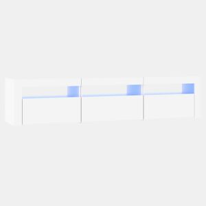 Móvel de TV - Modulo de TV - Armário de TV com luzes LED 180x35x40 cm branco