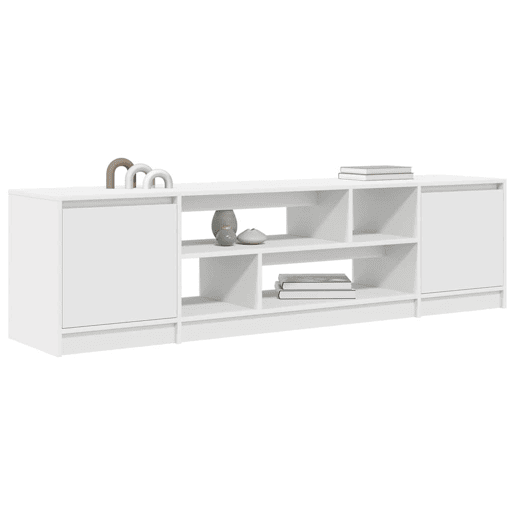 Armário de TV - Móvel de TV 188,5x41x50 cm derivados de madeira branco