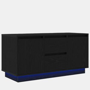 Móvel de TV - Modulo de TV - Armário de TV com luzes LED 100x41x50 cm carvalho preto