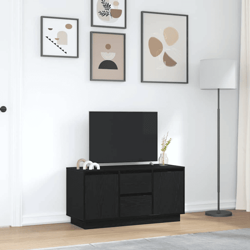 Móvel de TV - Modulo de TV - Armário de TV com luzes LED 100x41x50 cm carvalho preto