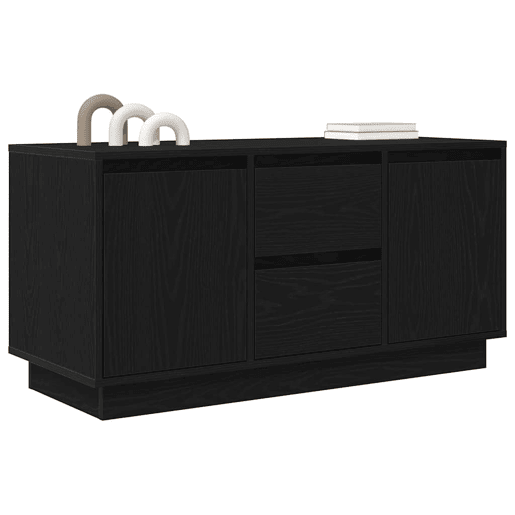 Móvel de TV - Modulo de TV - Armário de TV com luzes LED 100x41x50 cm carvalho preto