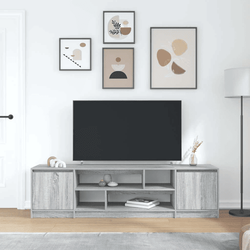 Móvel de TV - Modulo de TV - Armário de TV 188,5x41x50 cm derivados de madeira cinzento sonoma