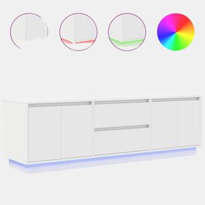 Móvel de TV - Modulo de TV - Armário de TV com luzes LED 160,5x41x50 cm branco