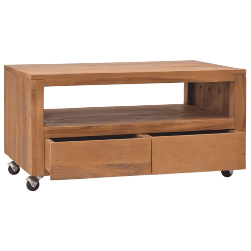 Móvel de TV - Modulo de TV - Armário de TV com rodas 80x50x42 cm madeira de teca maciça