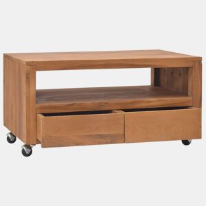 Móvel de TV - Modulo de TV - Armário de TV com rodas 80x50x42 cm madeira de teca maciça