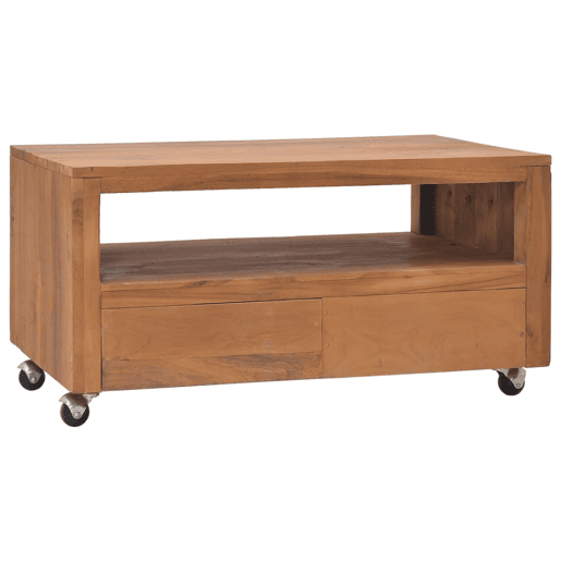 Móvel de TV - Modulo de TV - Armário de TV com rodas 80x50x42 cm madeira de teca maciça
