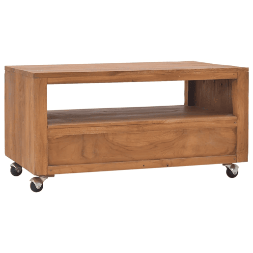 Móvel de TV - Modulo de TV - Armário de TV com rodas 80x50x42 cm madeira de teca maciça