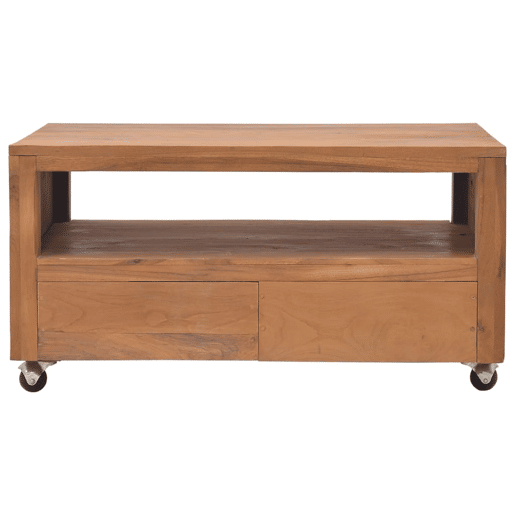 Móvel de TV - Modulo de TV - Armário de TV com rodas 80x50x42 cm madeira de teca maciça