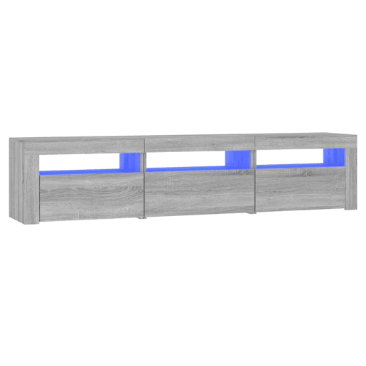 Móvel de TV - Modulo de TV - Armário de TV com luzes LED 180x35x40 cm preto