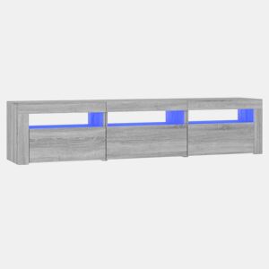 Móvel de TV - Modulo de TV - Armário de TV com luzes LED 180x35x40 cm preto