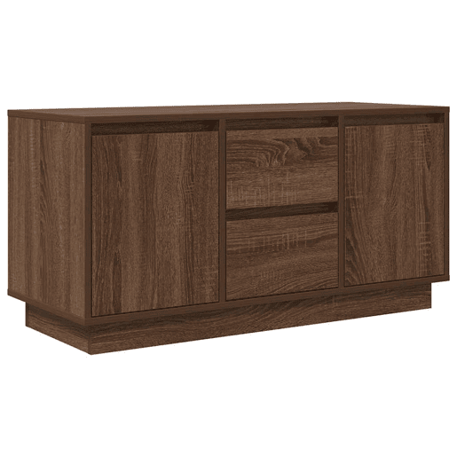 Móvel de TV - Modulo de TV - Armário de TV com luzes LED 100x41x50 cm carvalho castanho