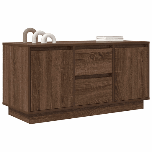 Móvel de TV - Modulo de TV - Armário de TV com luzes LED 100x41x50 cm carvalho castanho