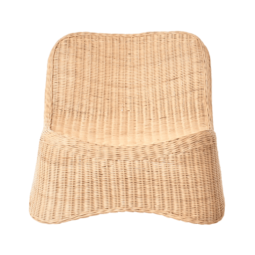 Poltrona de jardim com repousa-pés AIGANI Rattan Natural