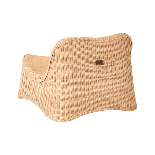 Poltrona de jardim com repousa-pés AIGANI Rattan Natural