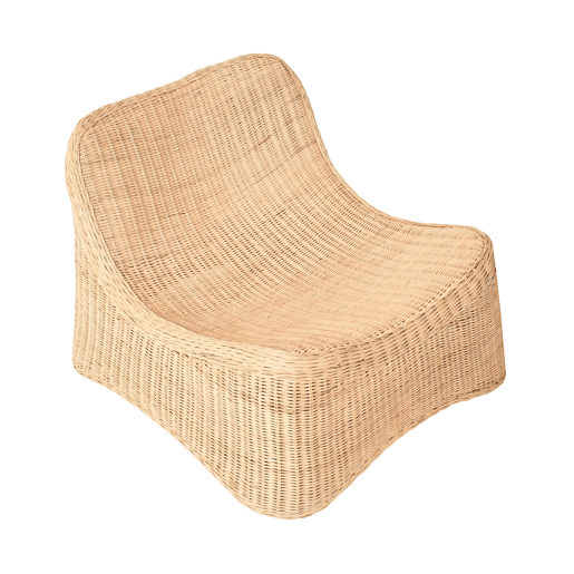 Poltrona de jardim com repousa-pés AIGANI Rattan Natural
