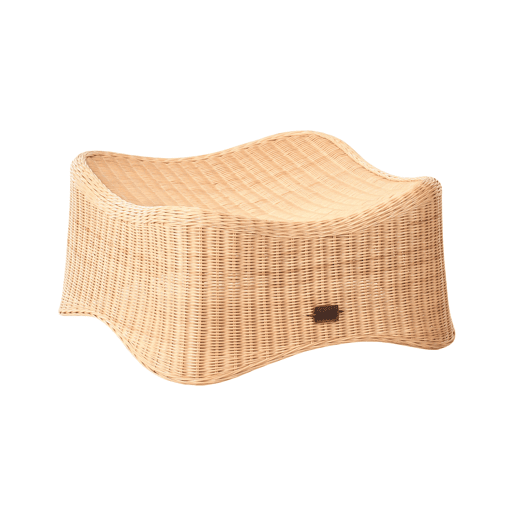 Poltrona de jardim com repousa-pés AIGANI Rattan Natural
