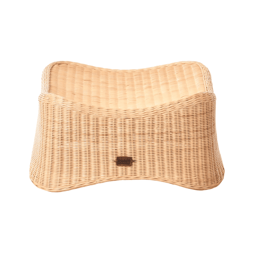Poltrona de jardim com repousa-pés AIGANI Rattan Natural