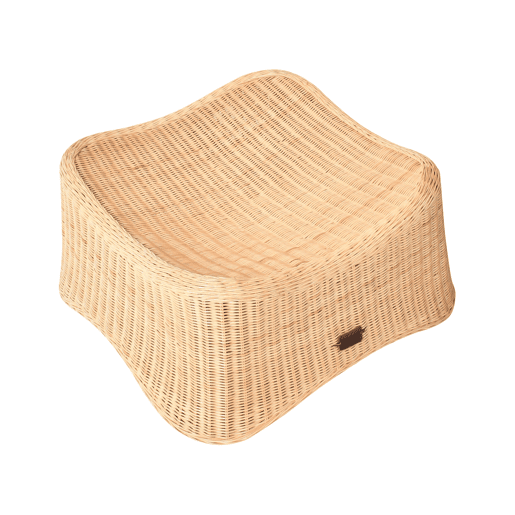 Poltrona de jardim com repousa-pés AIGANI Rattan Natural
